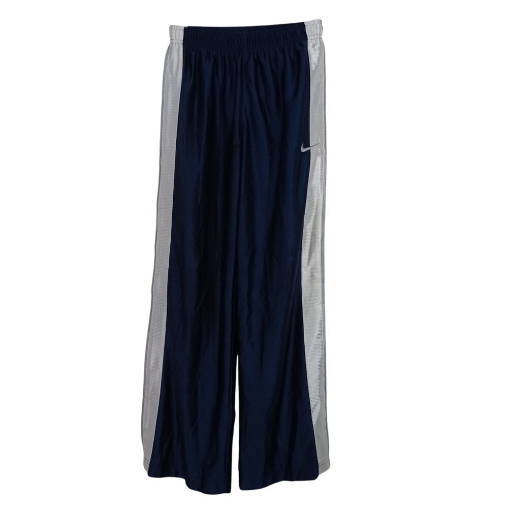 Nike Blue Athletic Track Pants Boys Size M 10 12 Pull-on Elastic Waist